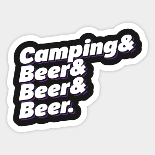 Camping & Beer Sticker